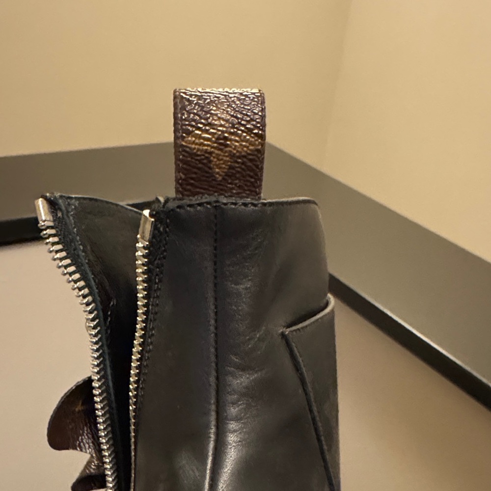 Louis Vuitton Black and Brown Heeled Boots - Picture 9 of 9
